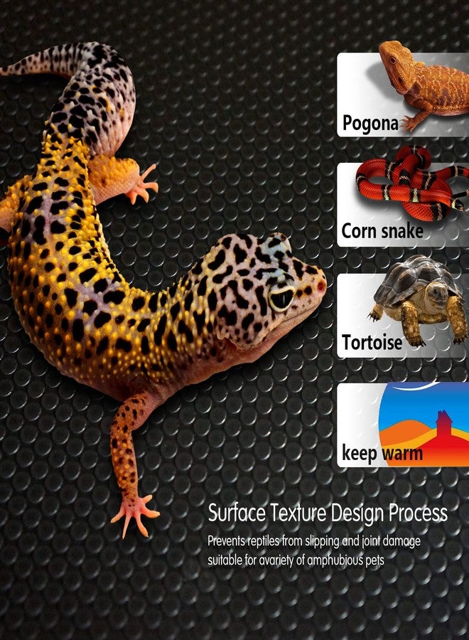 MCLANZOO Reptile Substrate Mat Terrarium Liner 2PCS 36 * 18 inch, Bearded Dragon Tank Accessories Reptile Tank Carpet Bedding Non-Adhesive for Leopard Gecko Snake, Lizard and Tortoise - Image 3